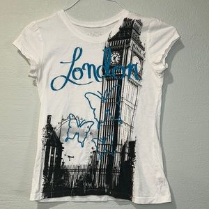 Girls size 12, London T-shirt white excellent used  condition